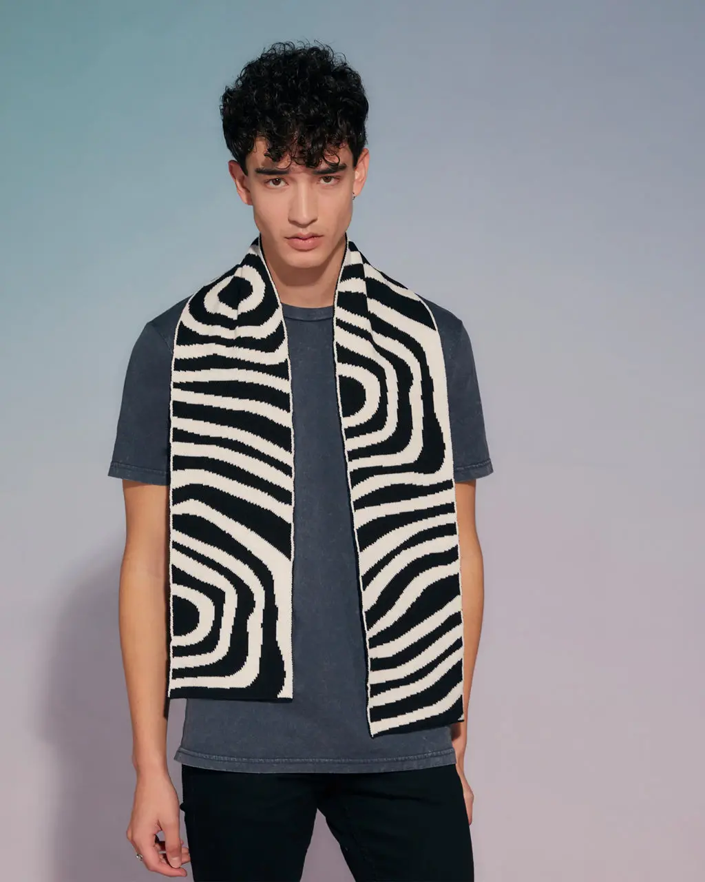 Alternative view of Organic Stripes Wool & Cashmere Scarf