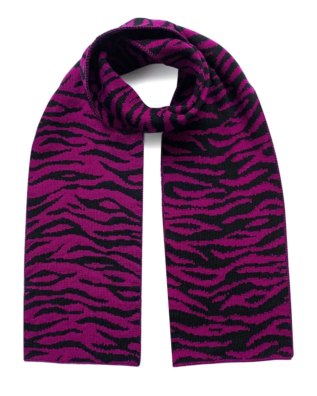 Alternative view of Tiger Wool & Cashmere Scarf Purple