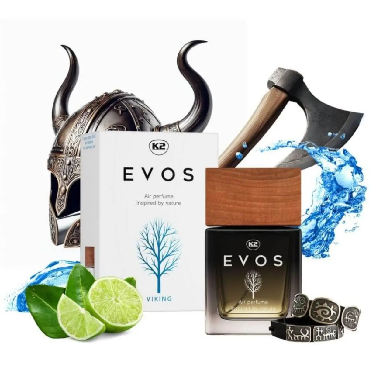 Alternative view of K2 EVOS VIKING Car Air Perfume - Lime, Water Flowers & Musk Scent
