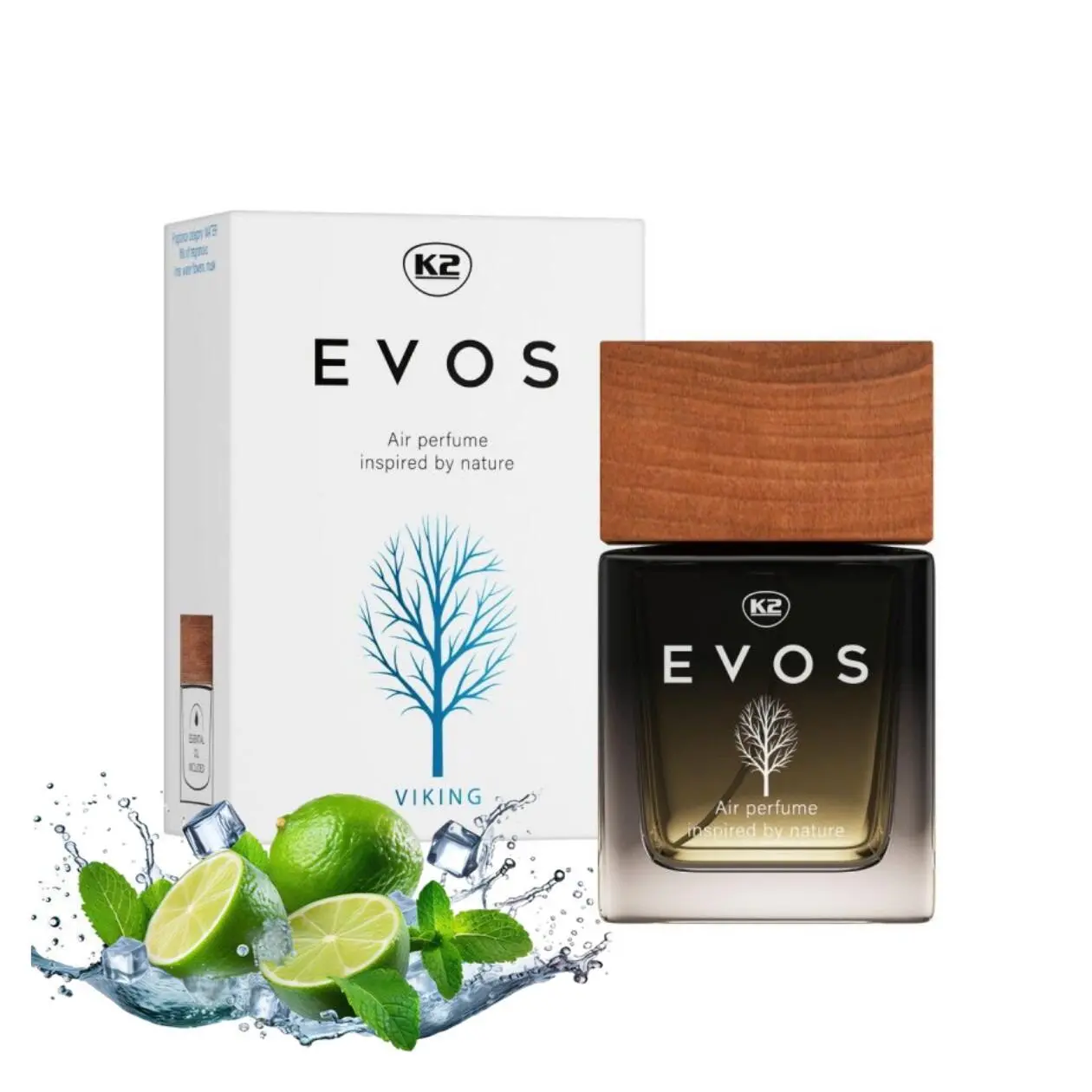 K2 EVOS VIKING Car Air Perfume - Lime, Water Flowers & Musk Scent
