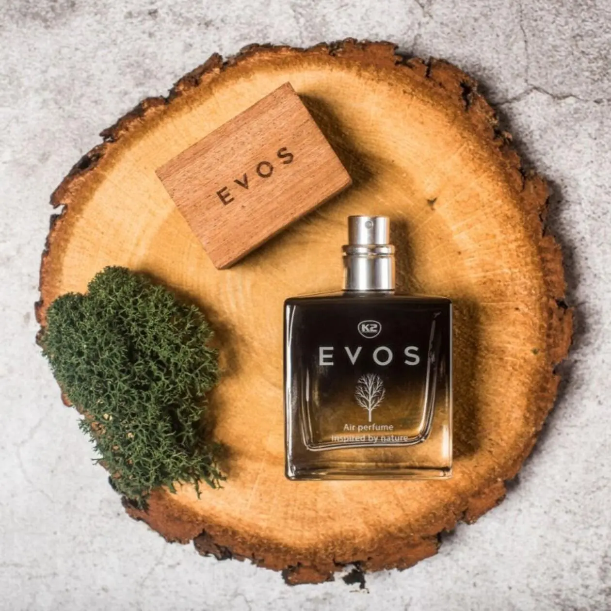 Alternative view of K2 EVOS BOSS Car Air Freshener Bundle - Wooden Hanger & Perfume Set