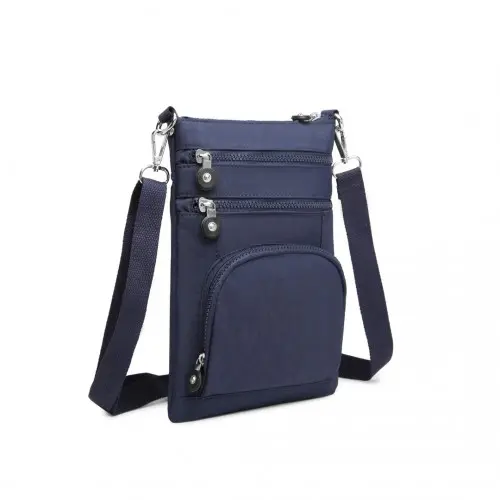 Alternative view of EB2228 - Kono Casual Multi Pocket RFID Blocking Cross body Bag - Navy
