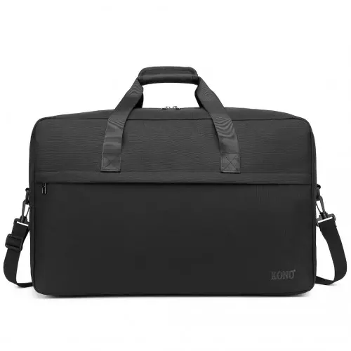 Alternative view of Kono Lightweight Multi Purpose Unisex Sports Travel Duffel Bag - Black