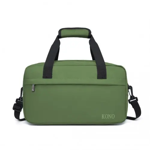 Alternative view of Kono Lightweight Multi Purpose Unisex Sports Travel Duffel Bag - Green