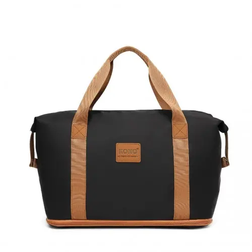 Alternative view of EA2212 - Kono Two Pieces Expandable Durable Waterproof Travel Duffel Bag Set - Black And Brown