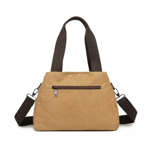EH2045 - Kono Canvas Multi-Functional Cross Body Bag - Brown - Image 3