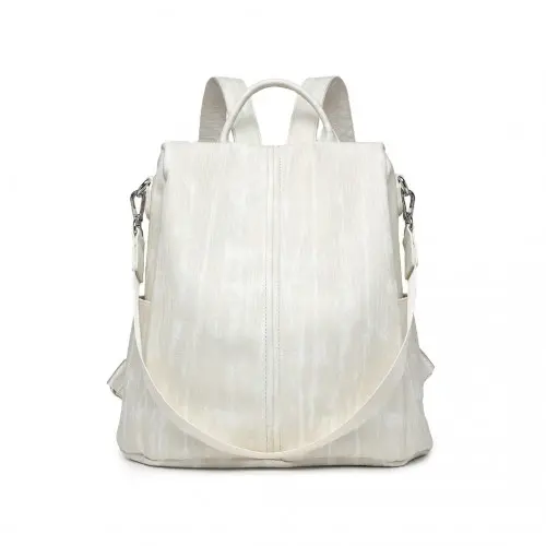 Alternative view of Miss Lulu Versatile Anti-Theft PU Leather Convertible Bag And Backpack - Beige
