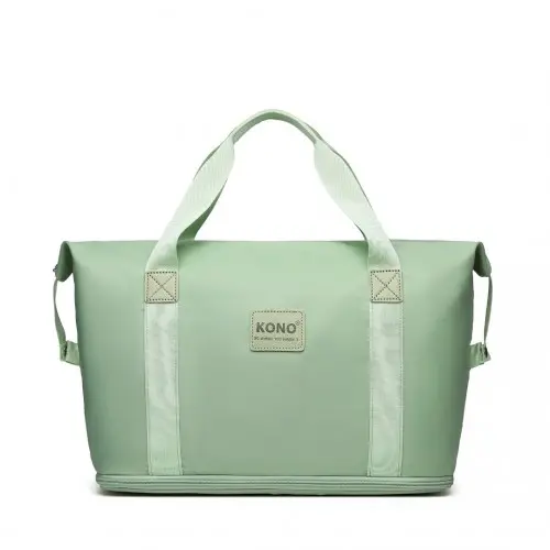 Alternative view of Kono Two Pieces Expandable Durable Waterproof Travel Duffel Bag Set - Green