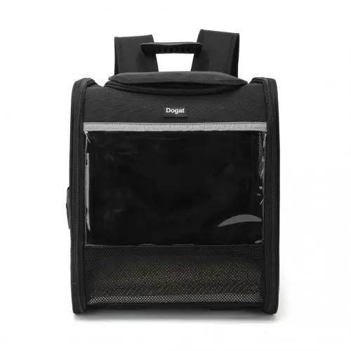 Alternative view of Dogat Foldable And Durable Pet Backpack Carrier Travel Bag for Cats and Small Dogs - Black