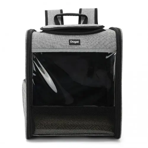 Alternative view of PTD2440 - Dogat Foldable And Durable Pet Backpack Carrier Travel Bag for Cats and Small Dogs - Grey