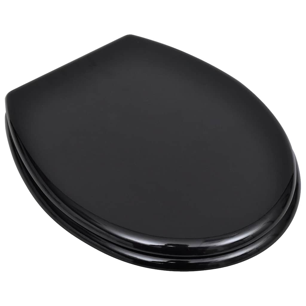 Alternative view of Toilet Seats with Lids 2 pcs MDF Black