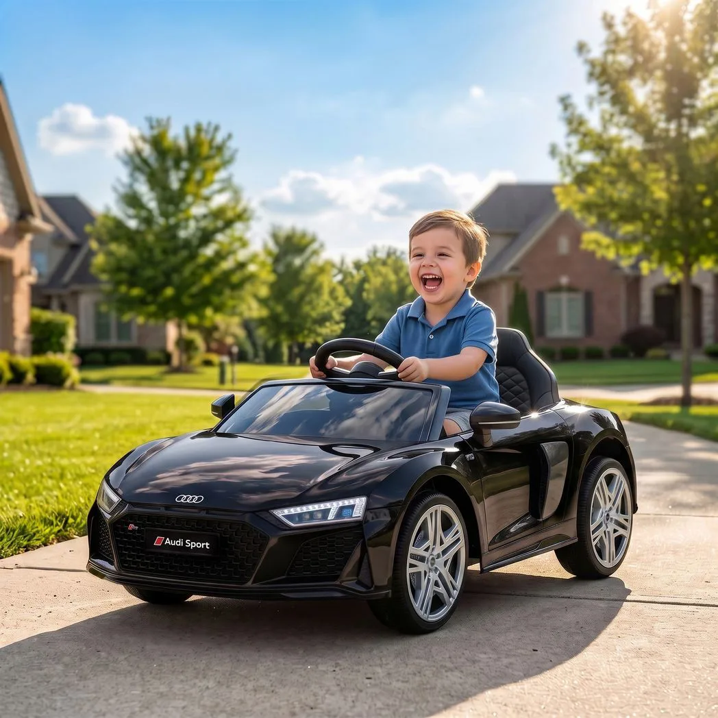 Alternative view of AIYAPLAY Licensed Audi R8 Spyder 12V Electric Car for Kids with Remote Control, Dual Motors, Rear Suspension, Soft Start, Black
